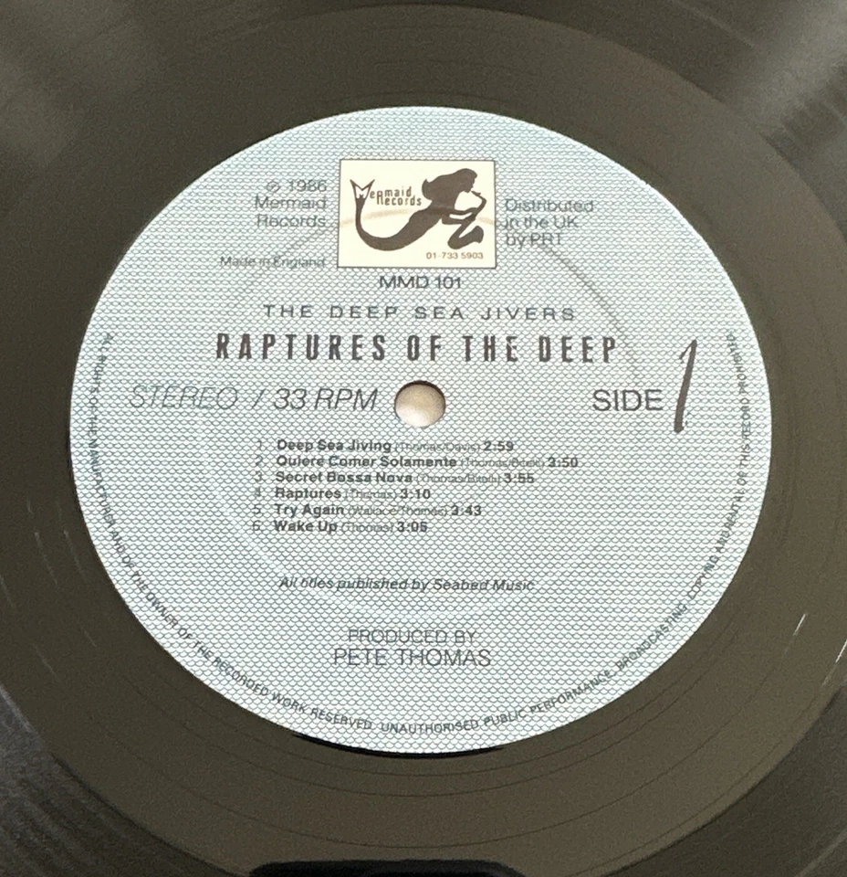Deep Sea Jivers - Raptures Of The Deep Lp Vinyl Record Soul Jazz Fusion EX / VG - Image 3 of 4