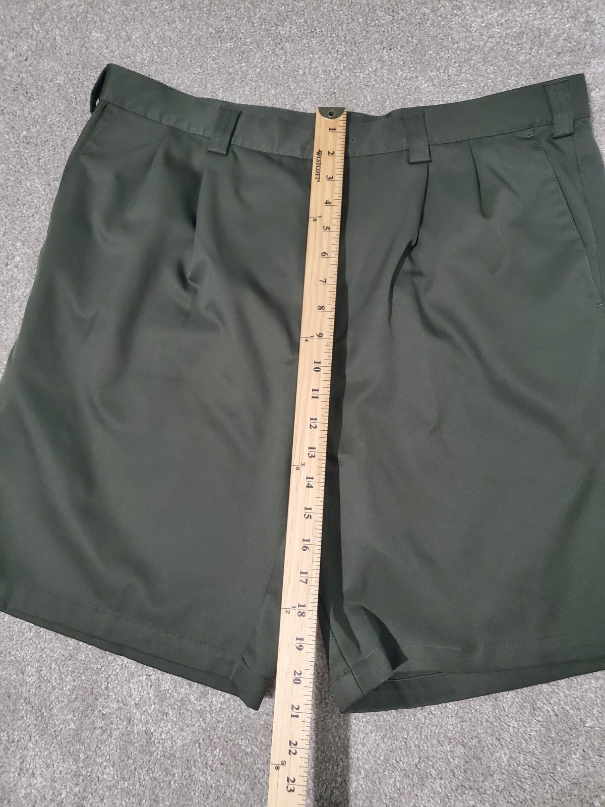 Ashworth Shorts Mens Size 36 Dark Green Flat Front Golf eBay