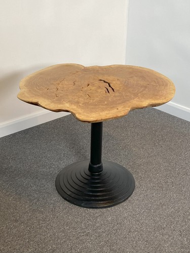 Unique Handmade Full Oak Burr 100 x 93cm Round Dining Table Pedestal Base - Picture 7 of 10