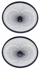 VINTAGE LOWRIDER 26" FRONT OR COASTER WHEEL DAYTON 144 SPOKE 14G 3/8 AXLE BLACK