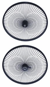 NEW ORIGINAL 20 PLASTIC 3-SPOKE IN FRONT AND FREEWHEEL IN 3//8 AXLE BLACK.