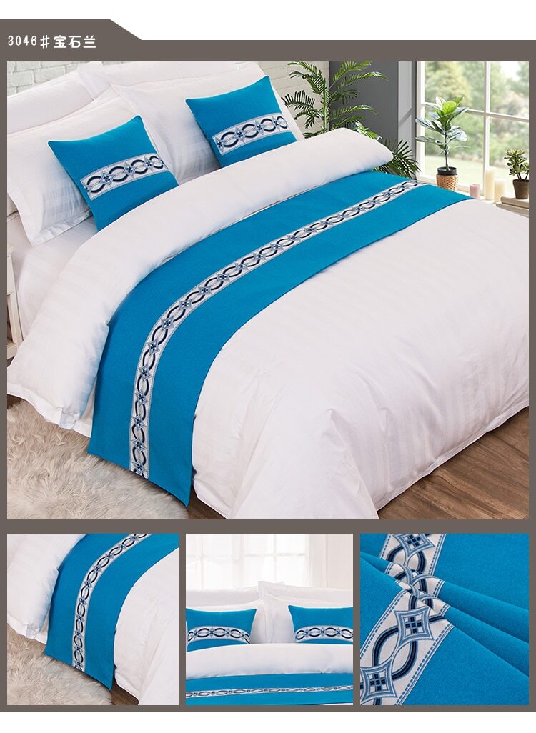Bed Runner Scarf - Modern Decorative Bedspread For Single, Double, King Sizes, Grey, With Cushion Cover-970339