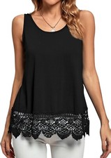 Women Tank Top with Built in Padded Bra Adjustable Strap Camisole Fitted Vest FS