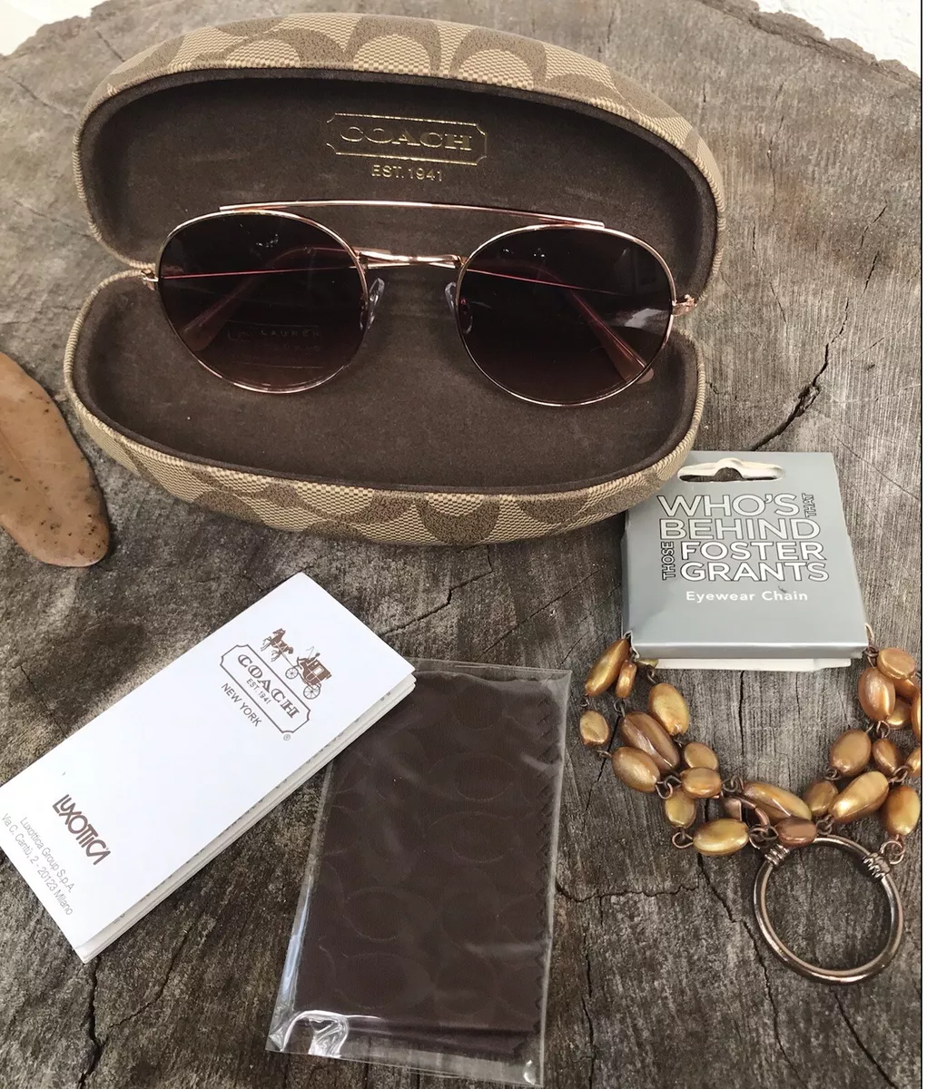 Round sunglasses with chain cheap