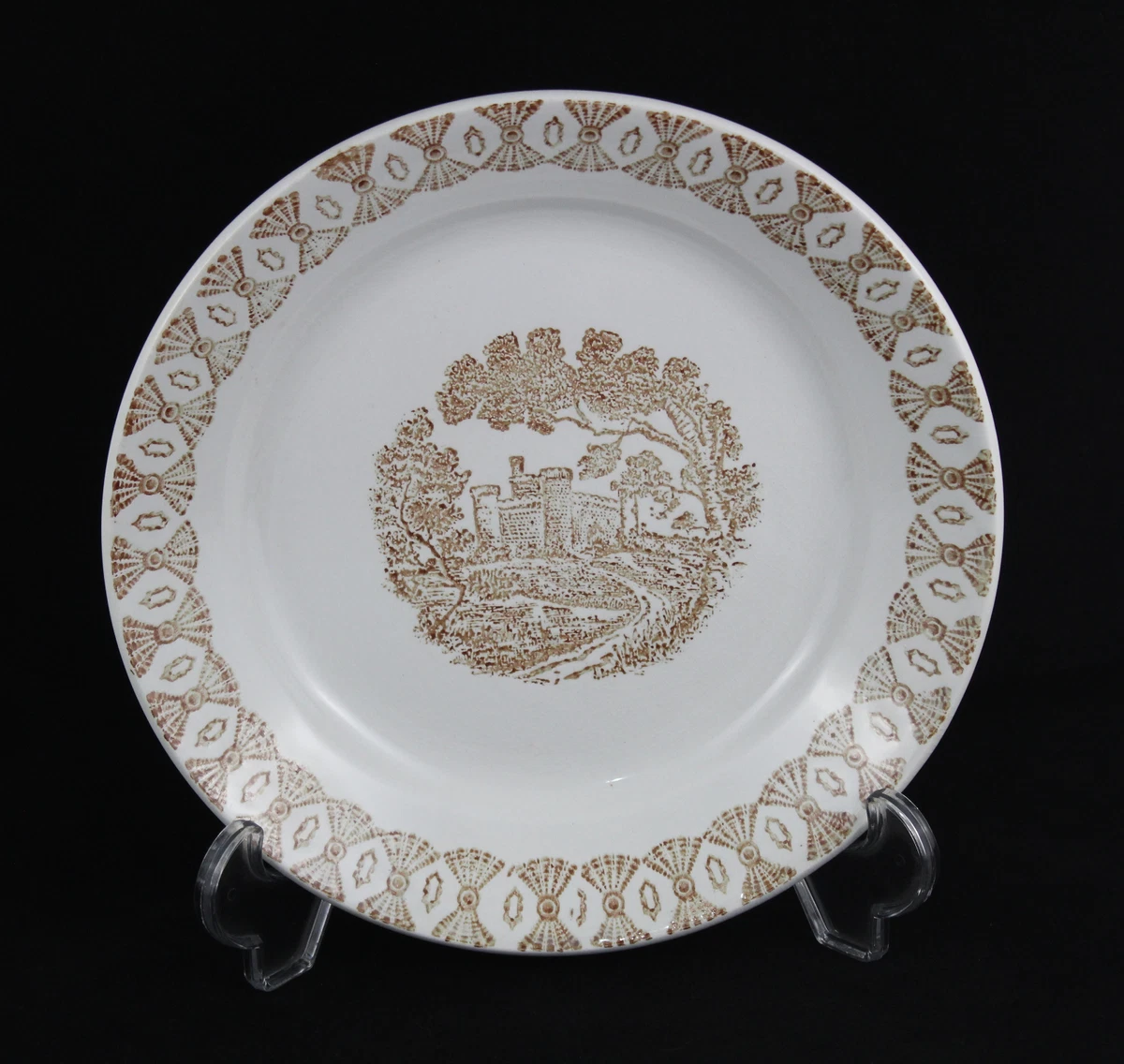 Assiette plate porcelaine Rose- D 26 cm - Siviglia