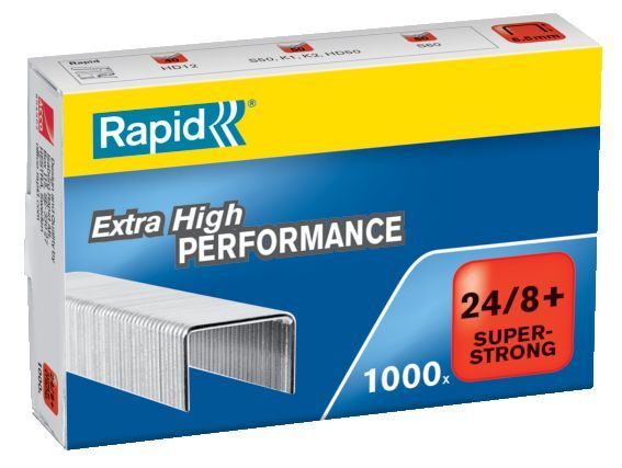 Rapid 24858500 Heftklammern 24/8+Mm Super Strong, Verzinkt, 1000 StüCk-image