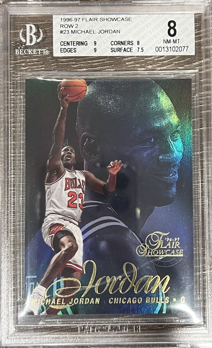 1996-97 Flair Showcase ROW 2, #23, HOF Michael Jordan, BGS 8 1996-97 Flair Showcase ROW 2, #23, HOF Michael Jordan, BGS 8