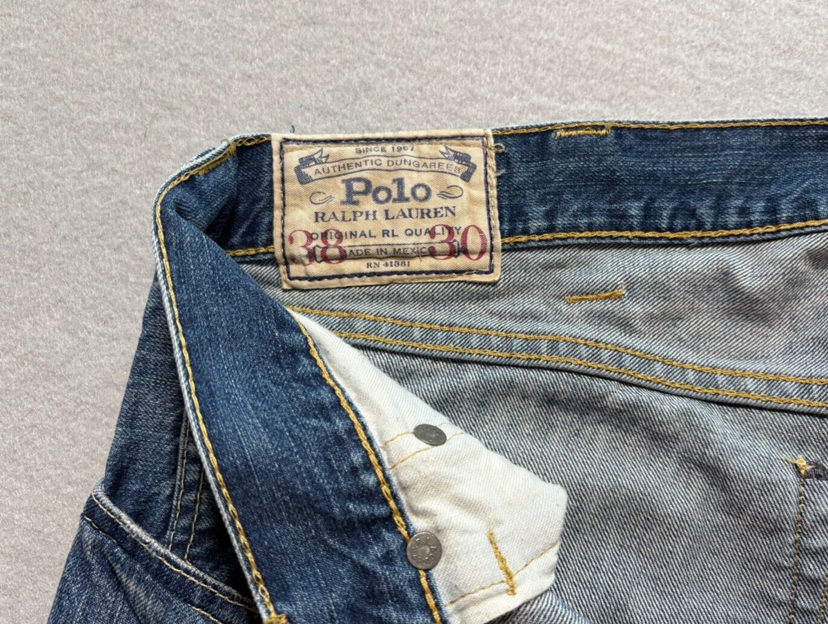Polo Ralph Lauren Authentic Dungarees Straight Leg Jeans Faded