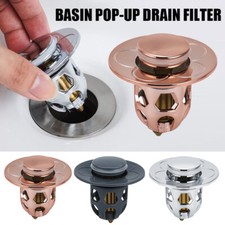 Universal Bathroom Sink Plug Stopper Wash Basin Core Bounce Pop-Up Drain Filter
