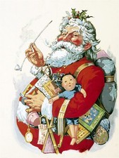 Mural de azulejo alegre viejo Santa Claus decoración pared salpicadero mármol cerámica
