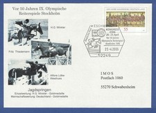 Pr.-Ganzsache Eschweiler 2006, v. 50 Jahren-Reiterspiele Stockholm, Jagdspringen
