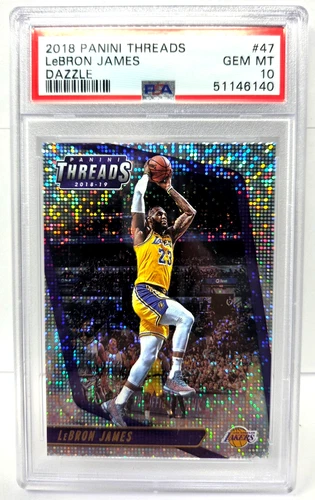 2019 Panini Threads DAZZLE LeBRON JAMES Basketball Card PSA 10 GEM MINT