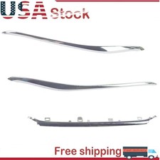 3pc Chrome Front Grille Molding Trim Set For Toyota Venza 2021-2024 5312148210 3pc Chrome Front Grille Molding Trim Set For Toyota Venza 2021-2024 5312148210