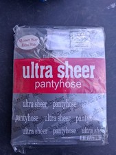 6 Packs Ultra Sheer Pantyhose 100 Nylon Stocking Queen Size White U100Q NEW