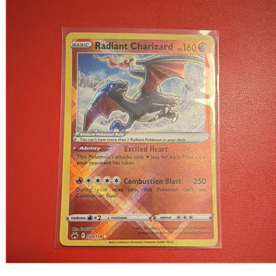 Pokémon TCG Radiant Charizard Holo 020/159 Crown Zenith Basic Fire 160 HP