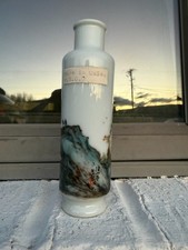 Chinese Antique Famille Rose Landscape Porcelain Vase CHINA PROC Characters Mark