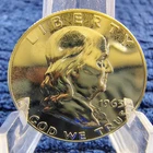 1963 Proof Franklin Half Dollar - Mirror Finish - 90% Silver - Light Toning - BU
