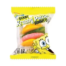 Nickelodeon SpongeBob Squarepants Krabby Patties Gummy Candy, 0.63 oz, 36/Carton