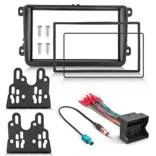 Double DIN Radio Dash Kit WRadio Wire Harness for 2005-2015 Volkswagen Jetta