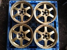 RAYS STI TE37 Gold Wheels 16x7J +53 5x100 Subaru Impreza GC8 WRX Ver 6 Limited