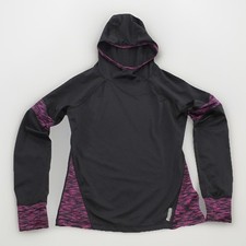 Reebok CrossFit Women s Hoodie Small Black Purple Athletic Training Pullover
