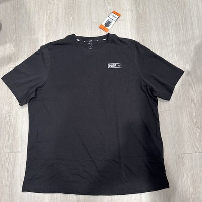 PUMA Men's Black Logo Tee Shirt Sz XXL
