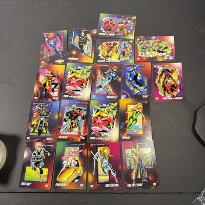 Marvel 1992 Team Ups / Super Hero's Trading Cards Set Of 18
