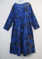 Ladies/Womens Lagenlook 100% Cotton Corduroy Dress Pockets One Size:Plus :18-22