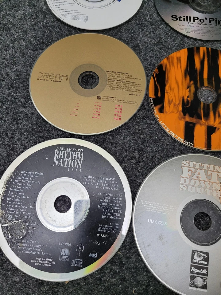 12 Hip Hop R&B Rap CD Lot Janet Jackson Sisqo Mystikal Nas 90s 00s Albums Music Foto 3 de 4