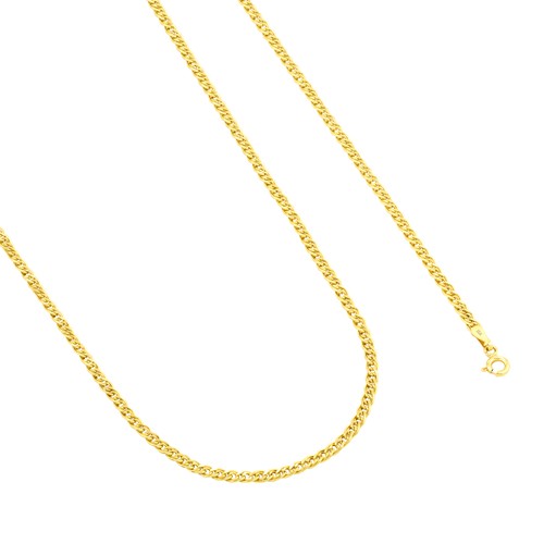 10K Yellow Gold 3mm Double Cuban Curb Link Chain Pendant Necklace Womens 16"-26" - Picture 7 of 54