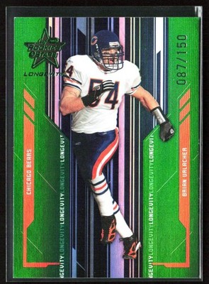 Brian Urlacher 2005 Leaf Rookies & Stars Longevity Green /150 #17 Chicago Bears