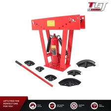 12 Ton Pipe Bender Manual Hydraulic w/6 Dies Piping Bending Exhaust Tube Tools