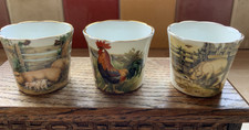 Vintage Paul Ann Fine Bone China Farmyard Egg Cups X 3