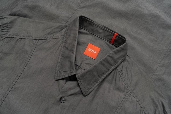 Men Hugo Boss Shirt Grey Cotton 36 / S / 44 #3119