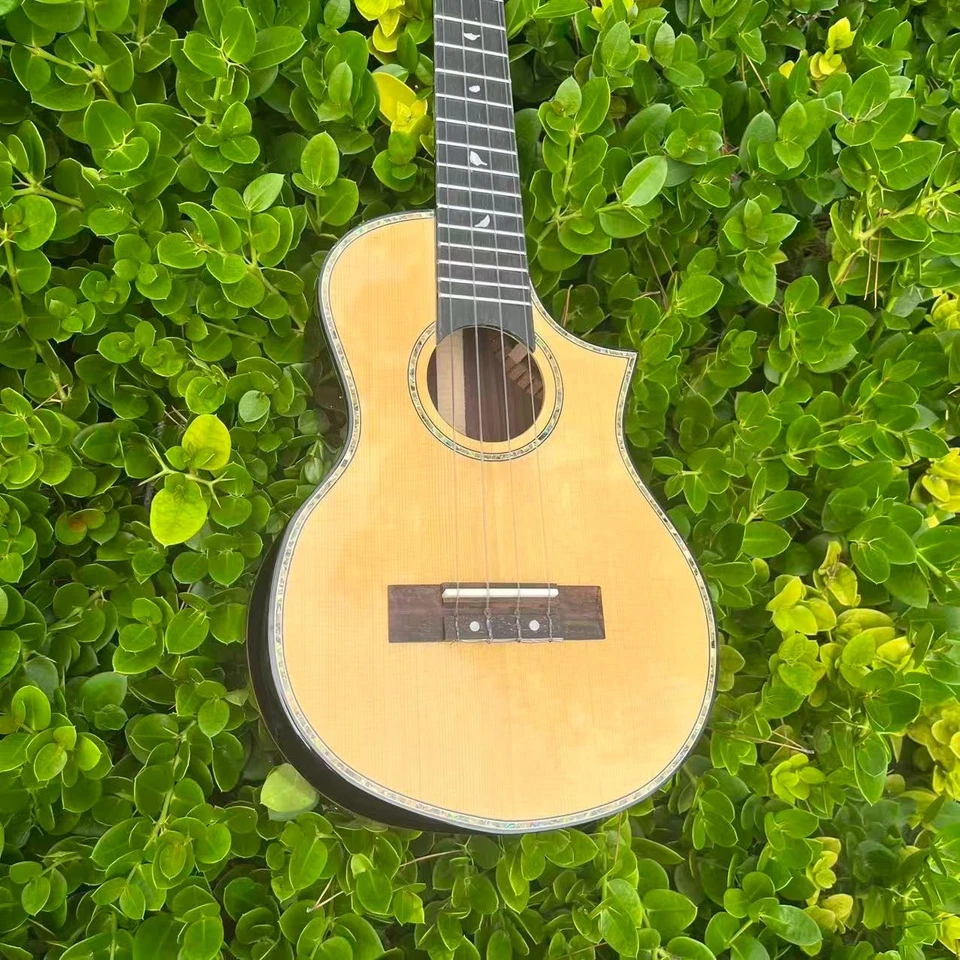 High End Top Solid 26'' Tenor Ukulele Top Solid Spruce and Back Rosewood Ukelele - Image 2 of 4