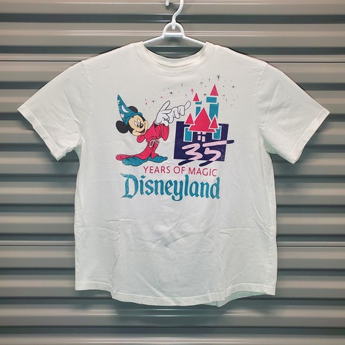 Disneyland 35 Years of Magic Shirt Mens LARGE Sorcerer Mickey VTG 2002 Reprint 