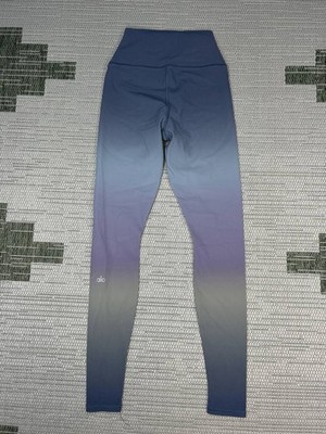 Alo Yoga Vapor Leggings Womens XS Blue Gradient Ombre Dusk High
