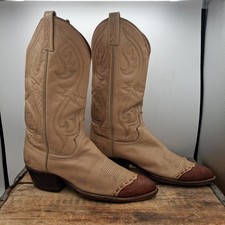 Vintage Dan Post 06805 Teju Lizard Toe Cowboy Boots Men's 8.5 D USA Made Western