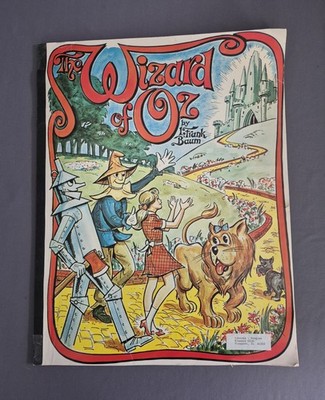 1976 Wizard of Oz Giant 17'' x 22'' Coloring Book Some Pages Colored