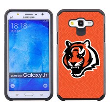 Funda híbrida texturizada PBG NFL Cincinnati Bengals para Samsung Galaxy J7 (2015)