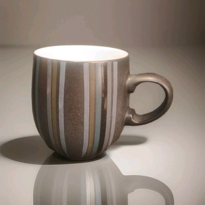 Tasse Becher Denby-Langley Modell Jet Stripes Keramik Selten In Frankreich 