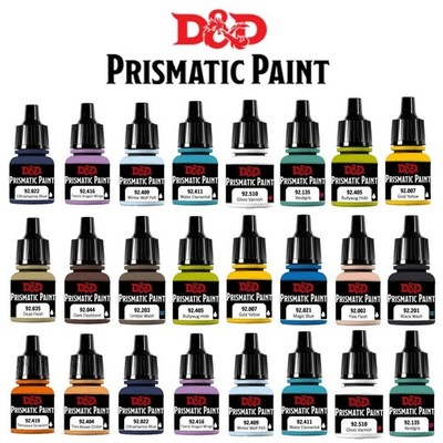 D&D Dungeons and Dragons 8ml Prismatic Miniatur Modellfarbe und Waschungen Brandneu