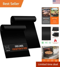 Oven Liners for Bottom of Oven, Reusable, Heavy Duty, Non-Stick, Teflon Mats