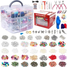 Complete DIY Jewelry Making Kit: 1960 Beads, Tools & Findings for All Creatives