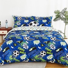 Mooreeke Kids Twin Comforter Sets for Boys 6 Pieces Cool Football Bedding Set