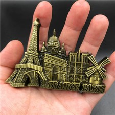 France Paris Tourist Souvenir 3D Metal Refrigerator Fridge Magnet Craft