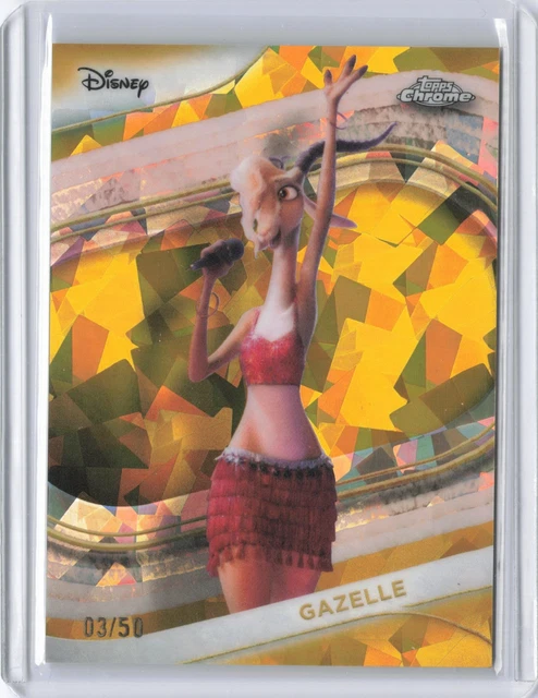 Topps Chrome Disney / Pixar Sapphire - Gold - Gazelle /50 - Zoomania