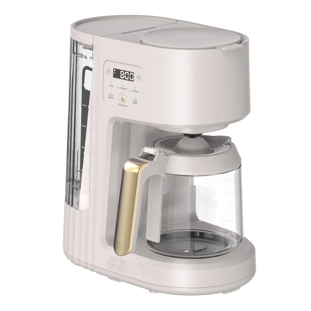 12-Cup Programmable Drip Coffee Maker with 60oz Water Reservoir, 4 Brew Modes, - thumbnail 2