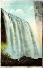 American Falls Below Greeting Niagara Waterfall Antique Divided Back Postcard