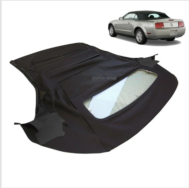 Pano de lona conversível soft top 2005-2014 Ford Mustang DOT vidro aquecido janela - Imagem 3 de 4